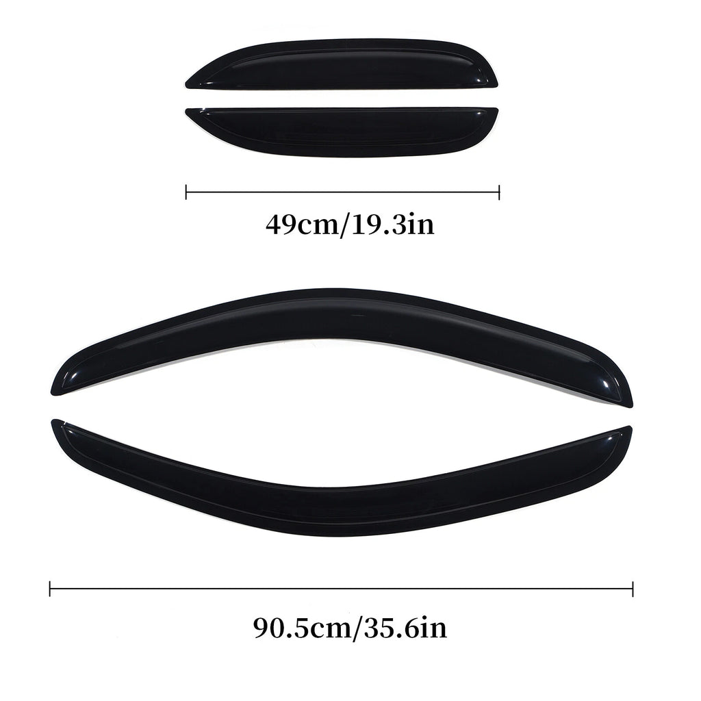 Set of 4 Acrylic Window Visors for Chevy Silverado GMC Sierra (2007–2013)