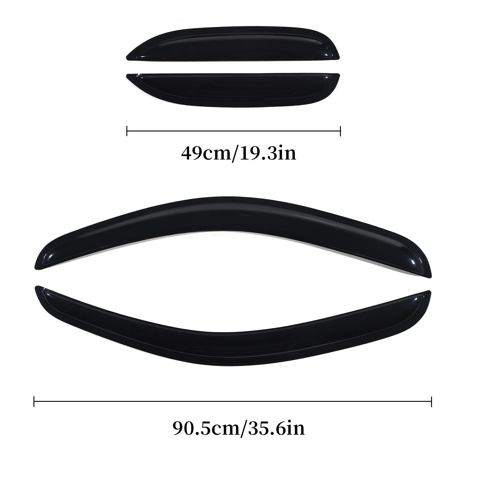 Set of 4 Acrylic Window Visors for Chevy Silverado GMC Sierra (2007–2013)