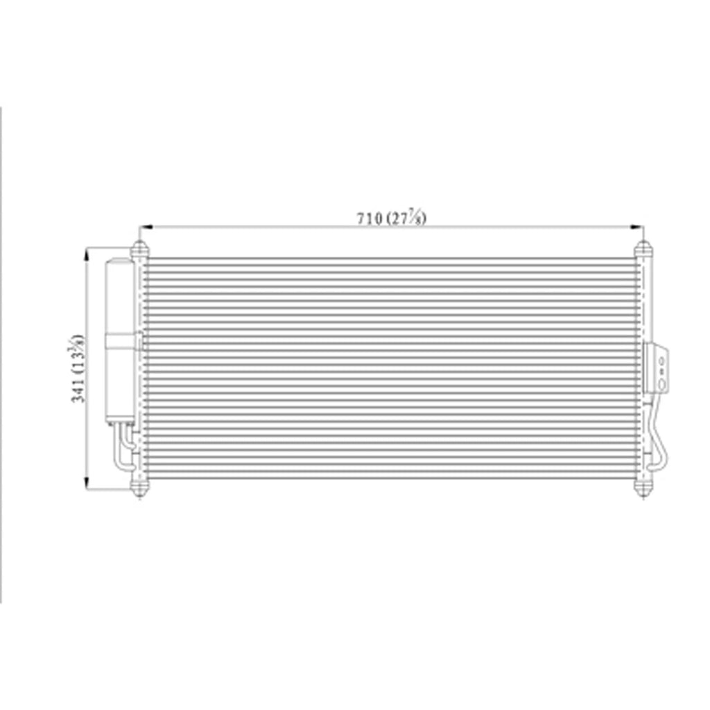 Replacement A/C Condenser Repair Part For 2002-2006 Nissan Sentra