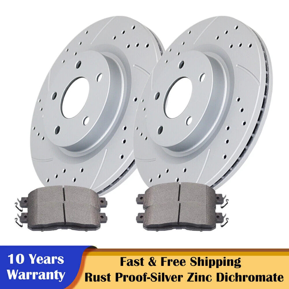 Front Slotted Brake Discs Rotors & Pads for Nissan Altima (YYYY–YYYY)