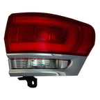 Chrome Passenger Side Outer Tail Light Assembly for 2014-21 Jeep Grand Cherokee