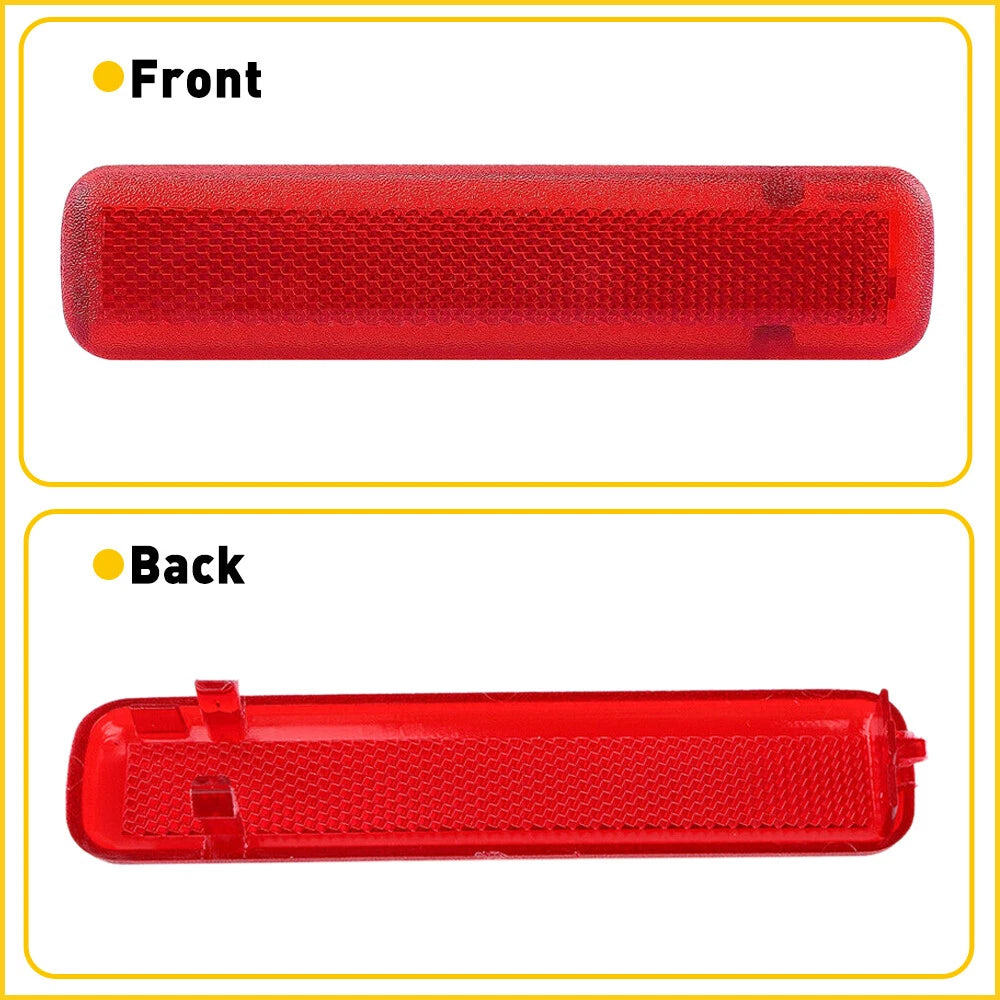 2X Red Rear Door Panel Reflector Light Lens for Chevrolet GMC Truck SUV