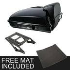 Black Razor Trunk Backrest Mount Rack for Harley Touring (2014–2026)
