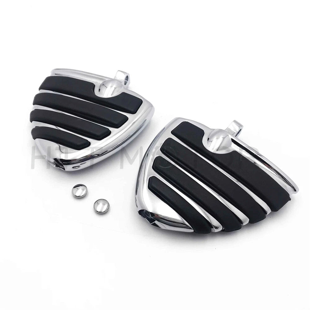 Chrome Wing Footrest Pegs for Harley Davidson Dyna Glide Sportster (883-1200)