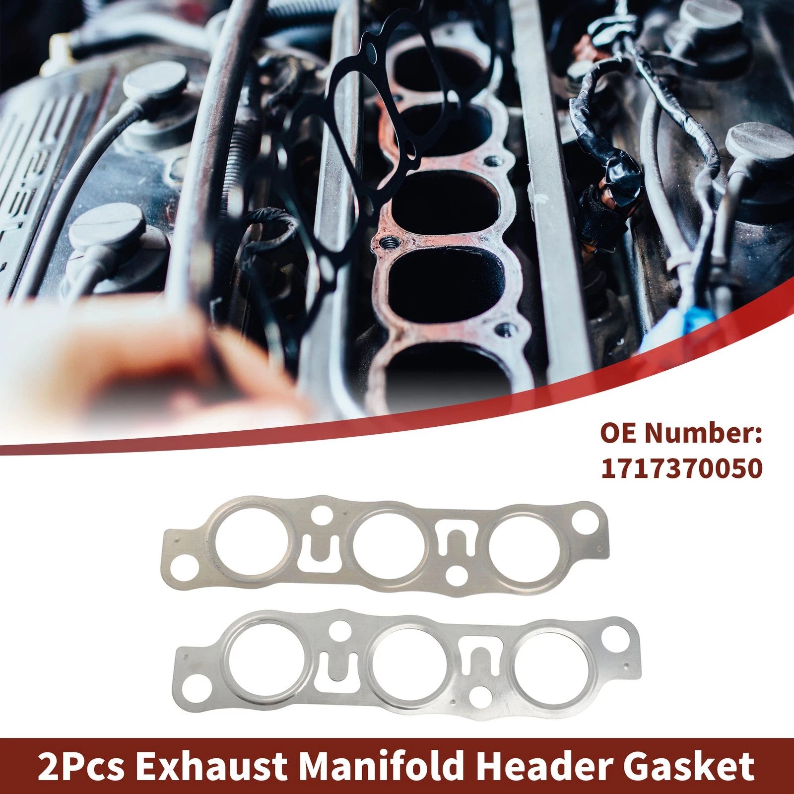 2X Exhaust Manifold Header Gasket for Lexus IS (1999–2005) No. 1717370050
