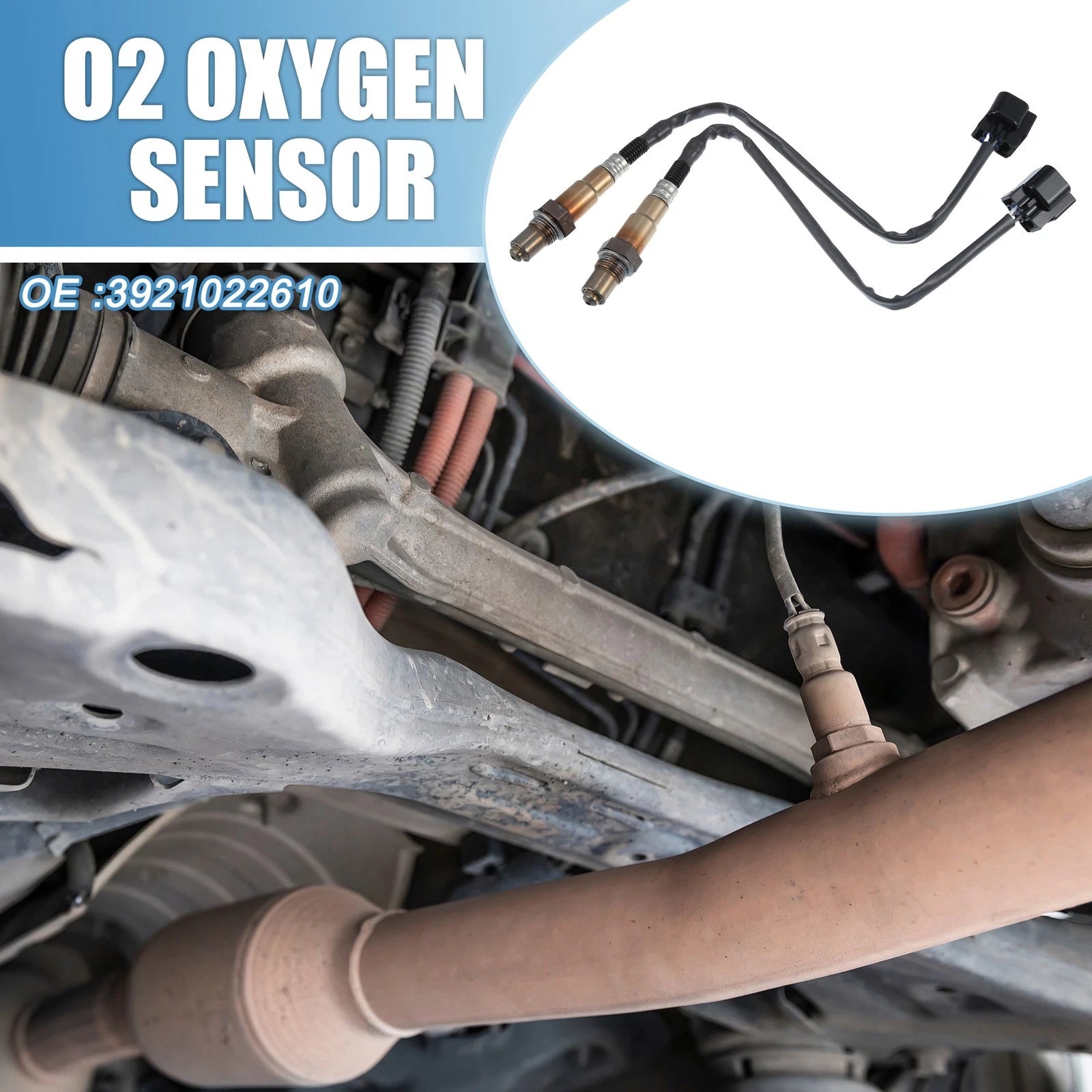 2 Pcs Oxygen Sensor No. 3921022610 for Hyundai Accent (2000–2011)