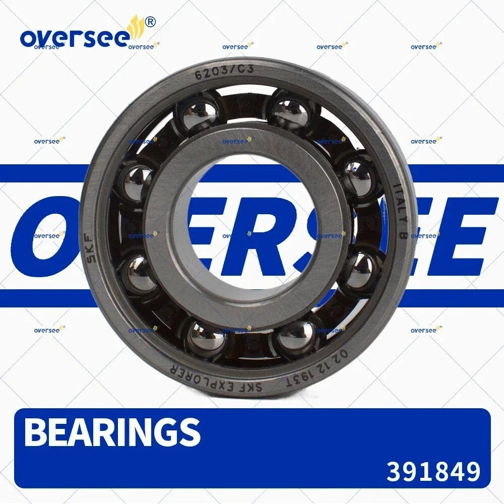 Crankshaft Ball Bearing Lower for Evinrude Johnson BRP Outboard (0391849, 6203/C3)