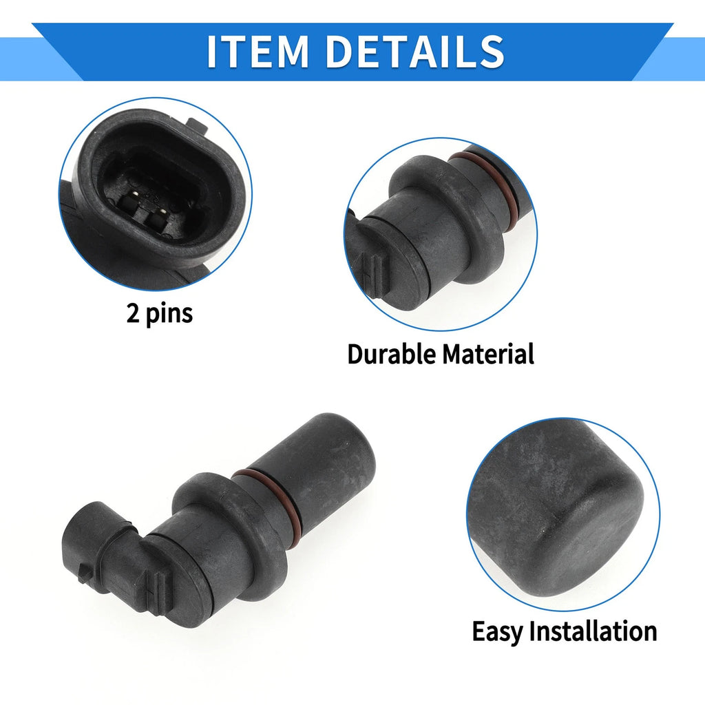 Crankshaft Position Sensor for Ford (1 Pc, Black Metal Plastic)