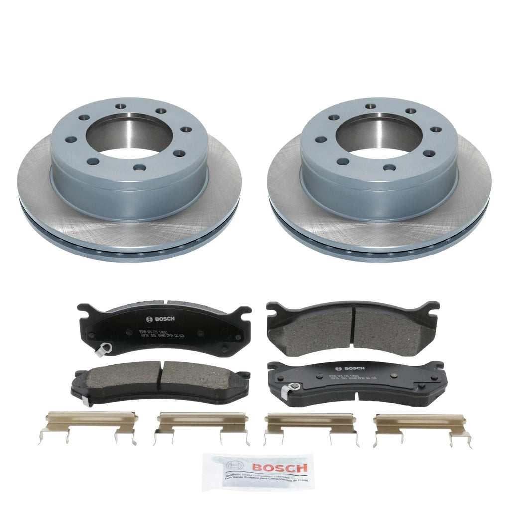 DuraGo Rear Rotors & Bosch QuietCast Ceramic Pads for Sierra 2500