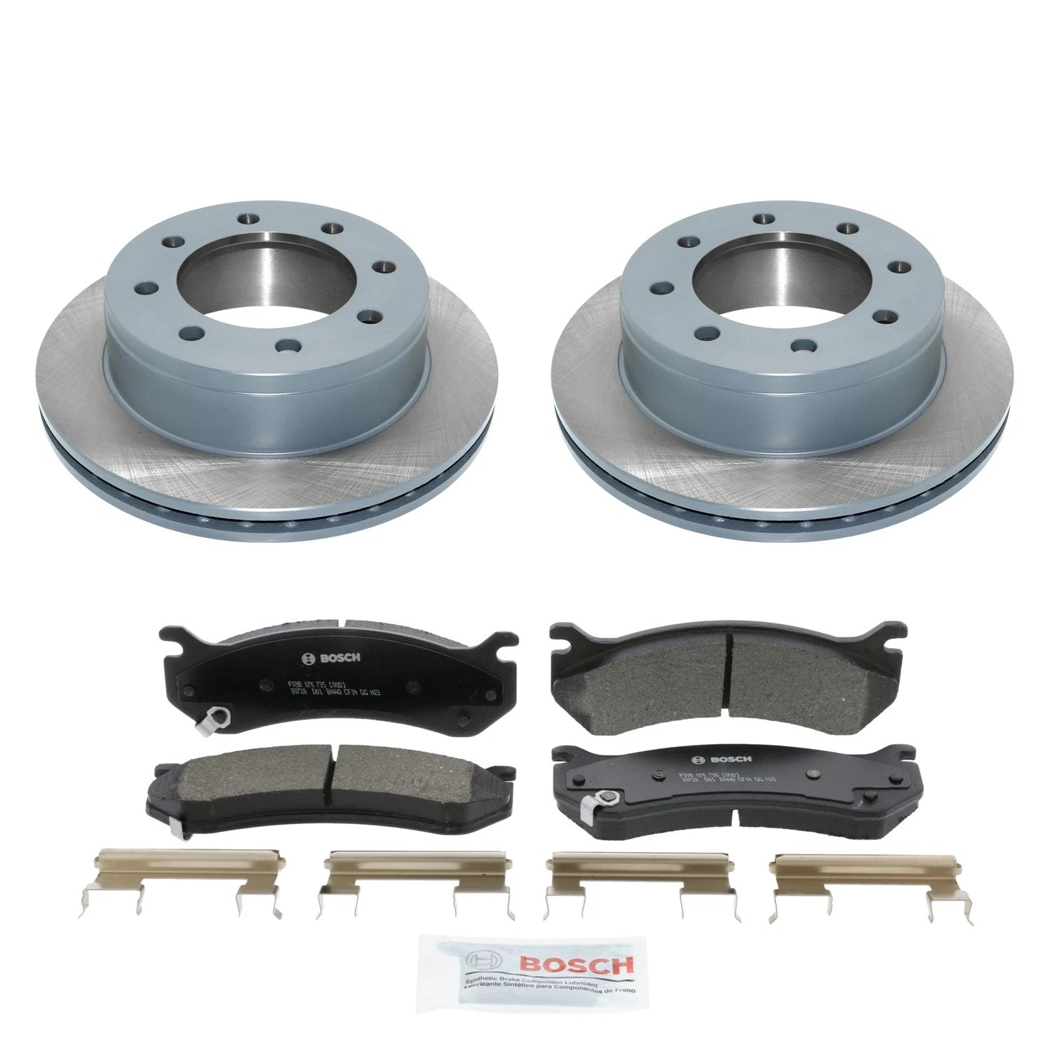 DuraGo Rear Rotors & Bosch QuietCast Ceramic Pads for Sierra 2500