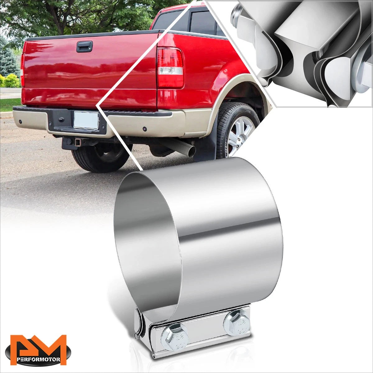 4" ID Stainless Steel Catback Exhaust Pipe Clamp for Universal Fit
