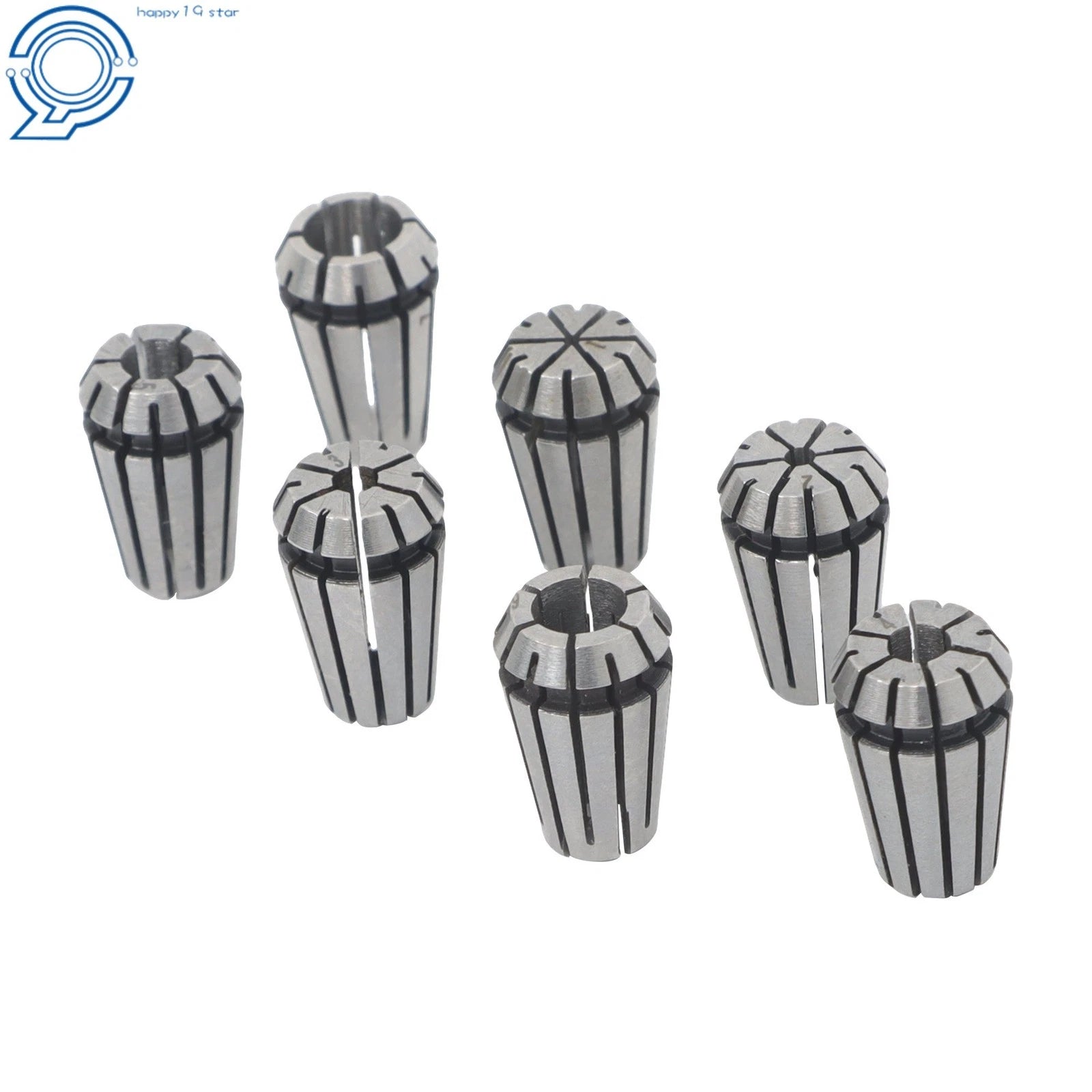 7 Pack Collet Set 1mm 2mm 3mm 4mm 5mm 6mm 7mm for CNC Tool