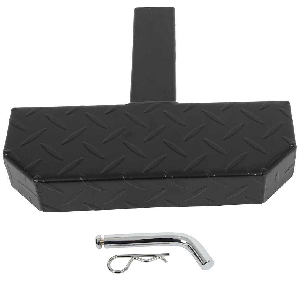 2" Receiver Trailer Towing Hitch Step Bar Rear Bumper Guard (12" X 4.3")