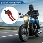 Adjustable Short Brake Clutch Levers 1 Pair for Honda CBF600/SA (2010–2013) Red