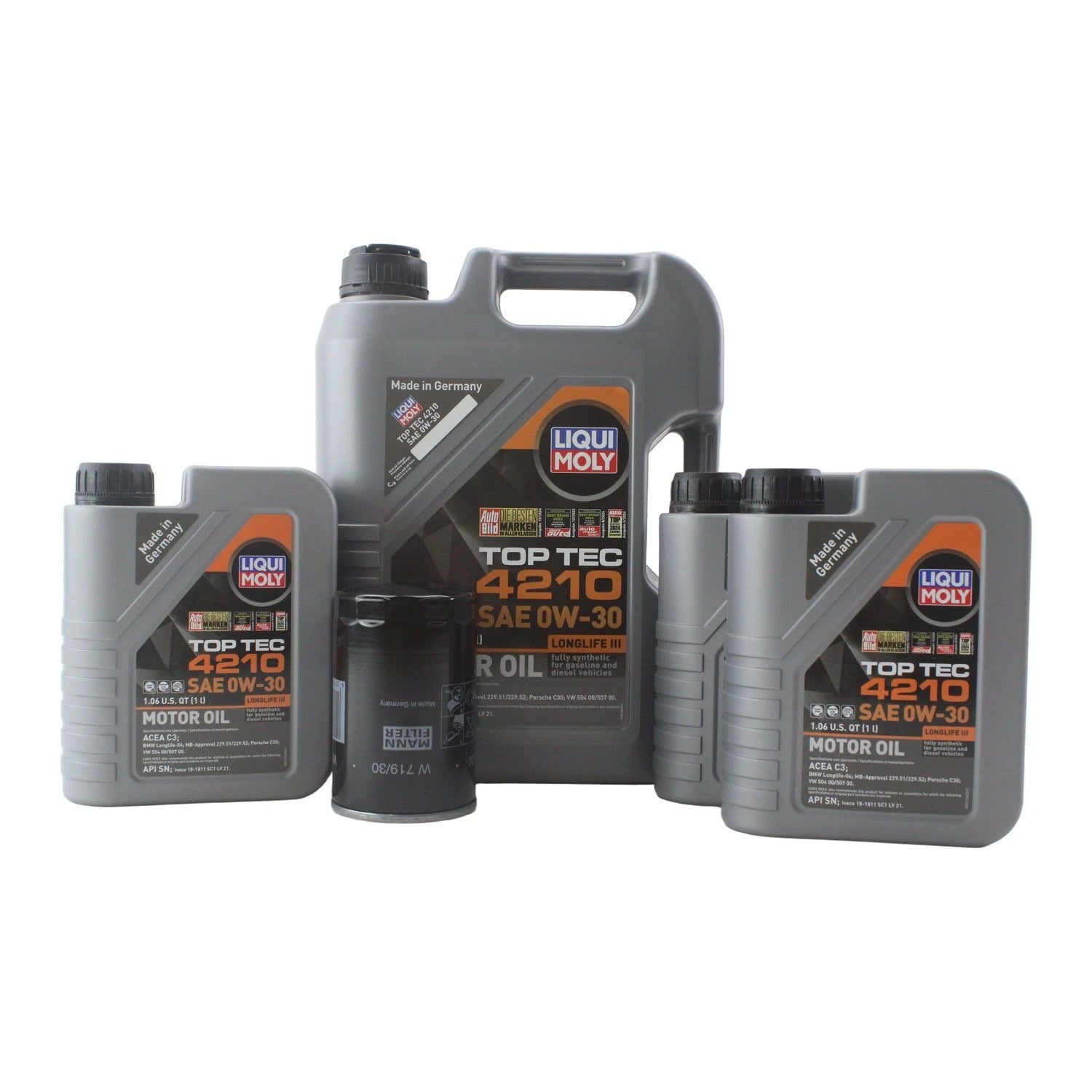 8L Liqui Moly Top Tec 4210 0W-30 Engine Oil Change Kit for Audi RS6 (2008–2010)