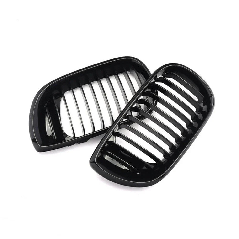 Pair Gloss Black Front Kidney Grilles Grill for BMW E46 (1998–2006)