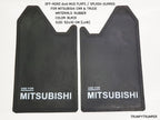 Mud Flaps for Mitsubishi 4WD 4X4 Off-Road Truck - Black Rubber