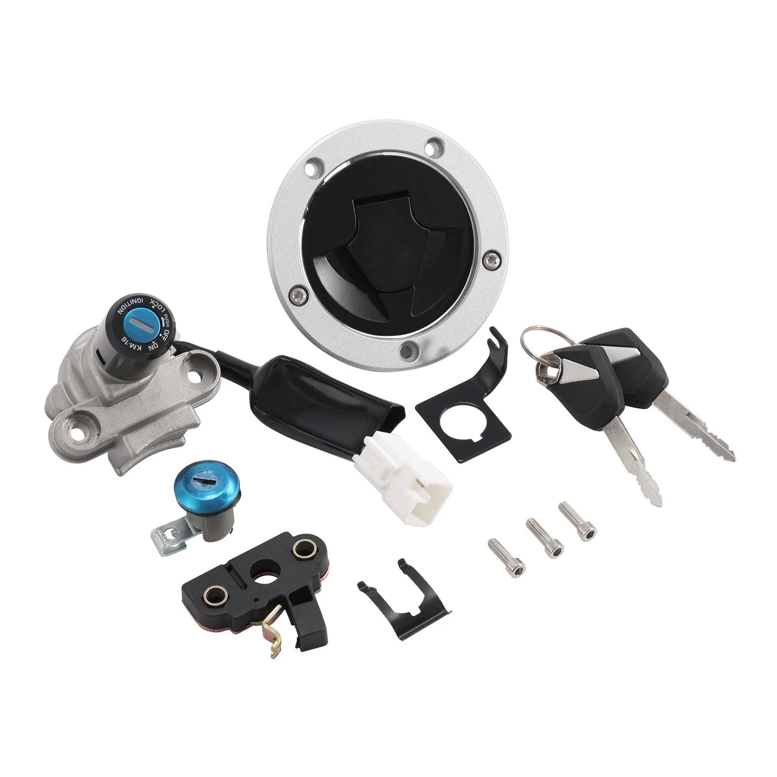 Ignition Switch & Fuel Gas Cap Lock Key Set for Kawasaki Z125 Pro (2017–2023)