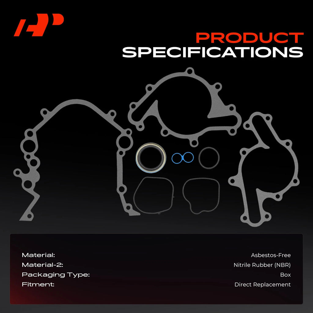 Engine Timing Cover Gasket Set for Ford Mustang Taurus Lincoln (1994-2003)