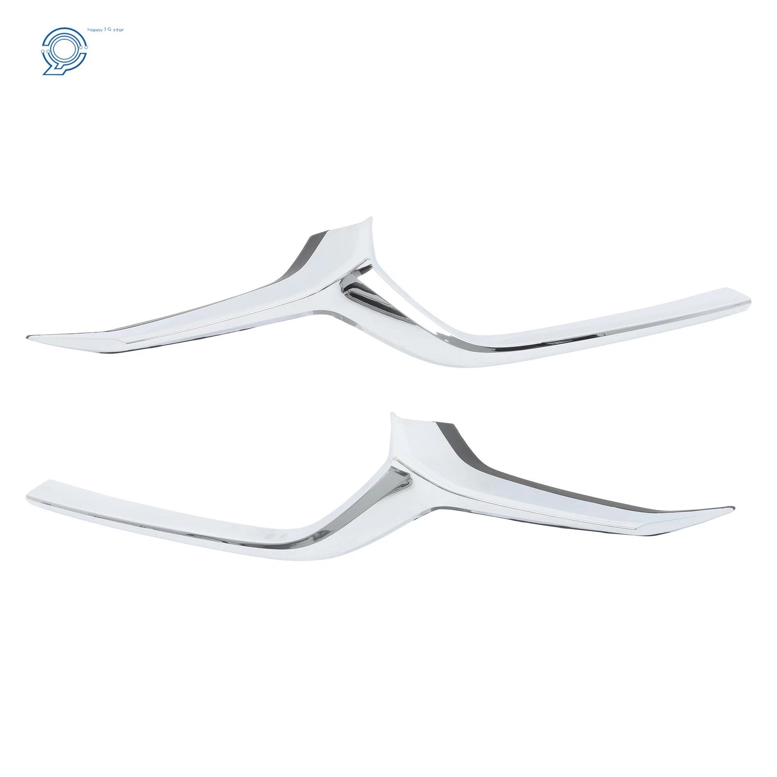 Pair Chrome Plastic Front Bumper Grille Molding Trim for Mazda CX-30 (2020–2023)
