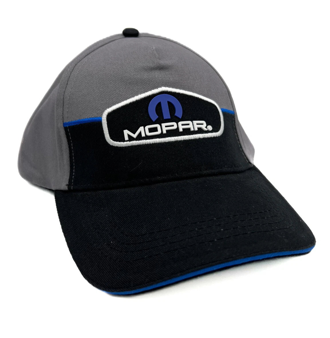 Mopar Blue M Script Hat Cap 3D Rubberized Logo for Vehicles (Fits All)