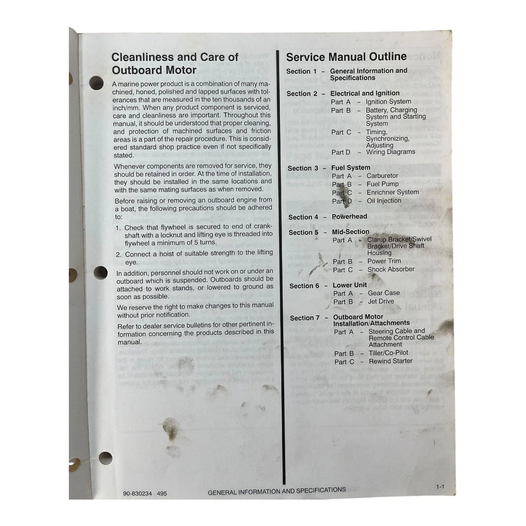 Service Manual for Mercury/Mariner Outboards 75-125 (90-830234R1)