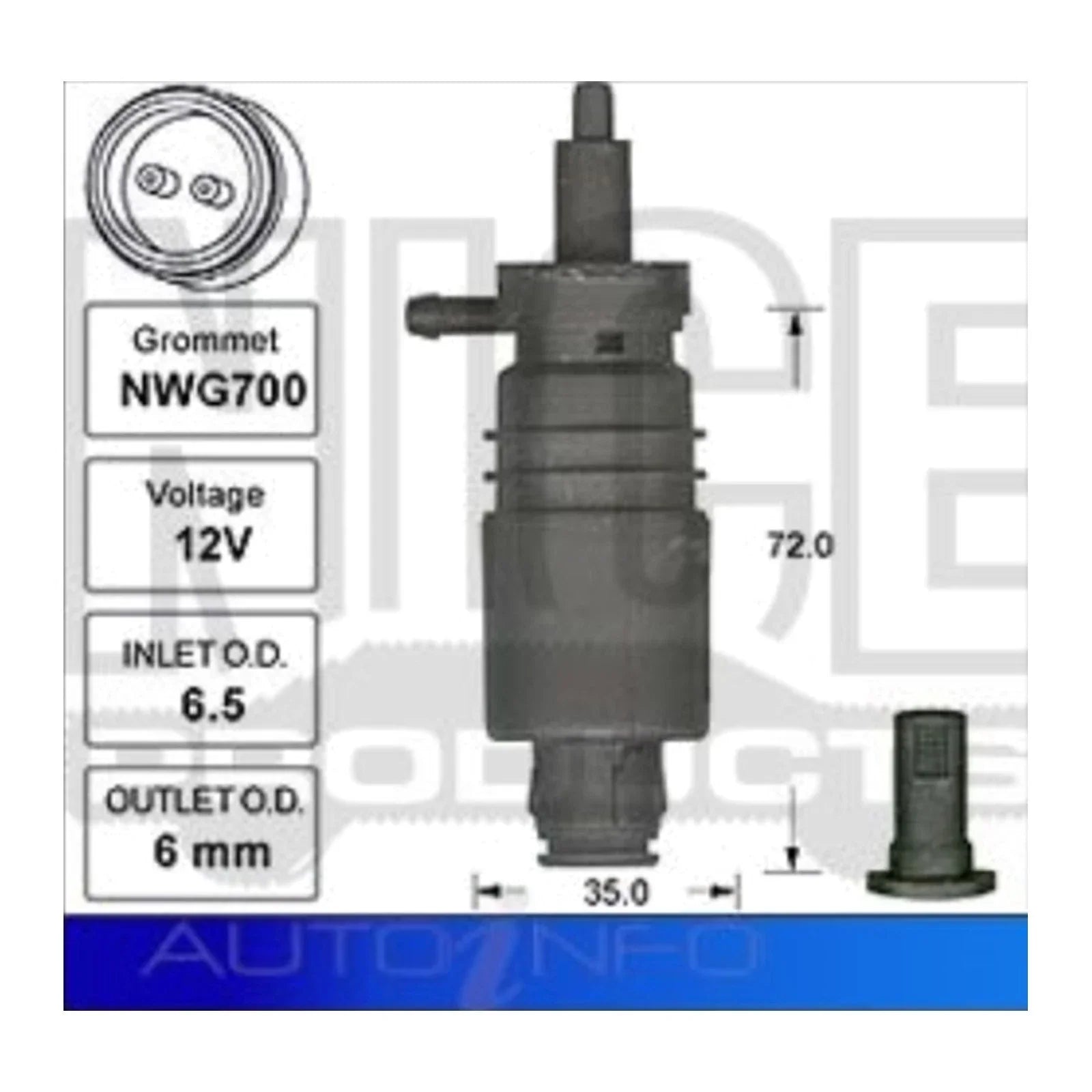 Front Windscreen Washer Pump for Audi A8 D2 (1995-2002)