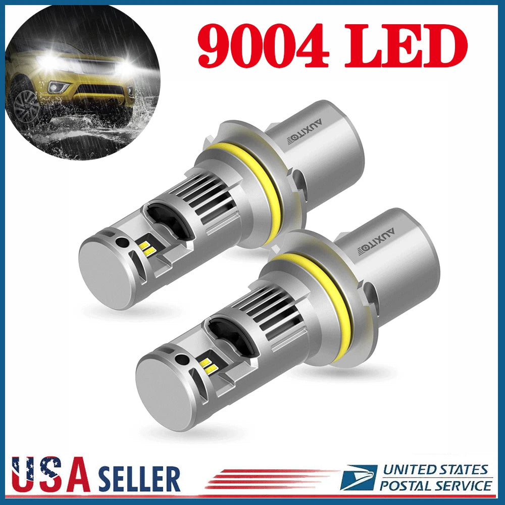 2X AUXITO 9004 HB1 LED Headlight Bulbs Kit 130W 6500K for High Low Beam