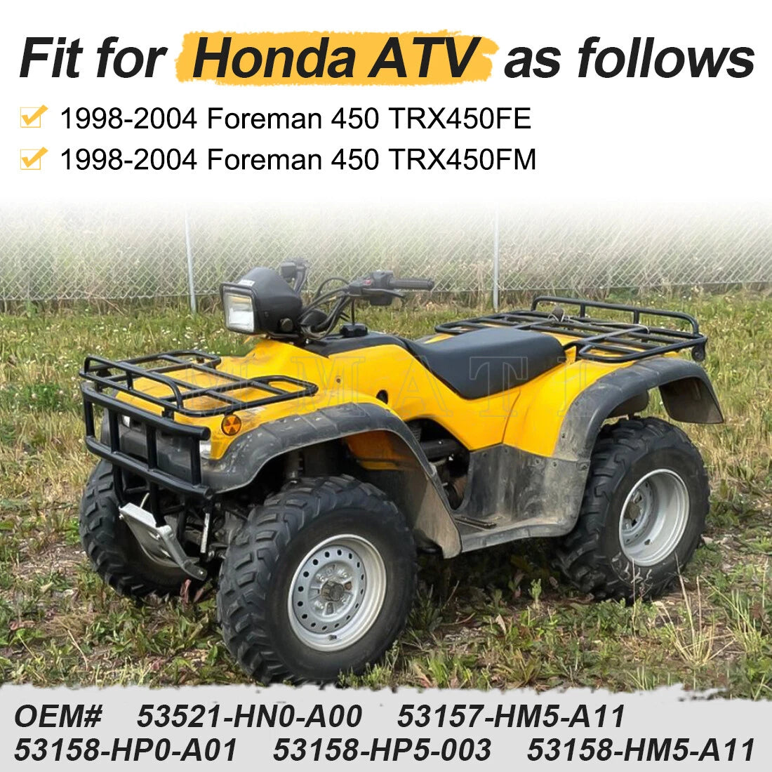 Tie Rod Ends Kit for Honda Foreman 450 (2000–2004) 53521-HN0-A00 53157-HM5-A11 53158-HP0-A0