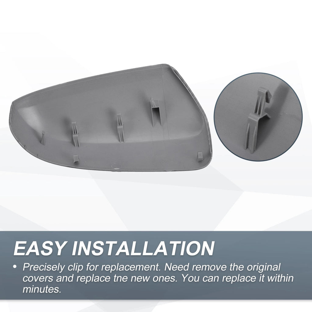 Set of 2 Rearview Mirror Cover Caps Black Carbon Fiber for Nissan Sentra (2007–2012)
