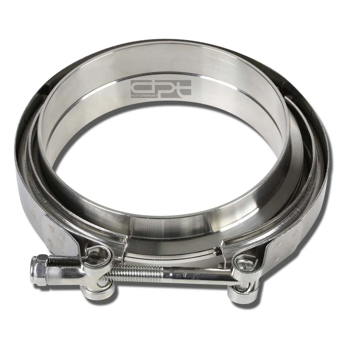 4.5" 10MM Stainless V-Band Bolt Clamp & Flange for Turbo Down-Pipe (N/A)