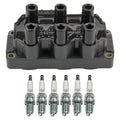 Set of 6 Bosch Ignition Coils & NGK V-Power Spark Plugs for Saab 900 9000, Audi A4 A6, BMW 325i (1990–1999)