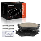 Set of 4 Front Ceramic Brake Pads for Ford F-450 F-550 Super Duty (1999–2004)