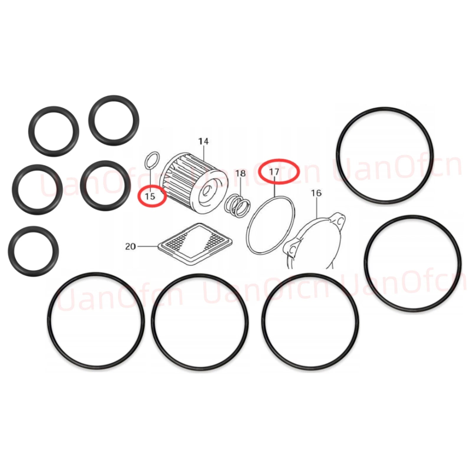 Oil Filters Set of 2 for (16510-05240, 09280-54001)