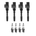 Set of 4 Ignition Coils & Iridium Spark Plugs for Audi A3 Quattro (2006–2013)
