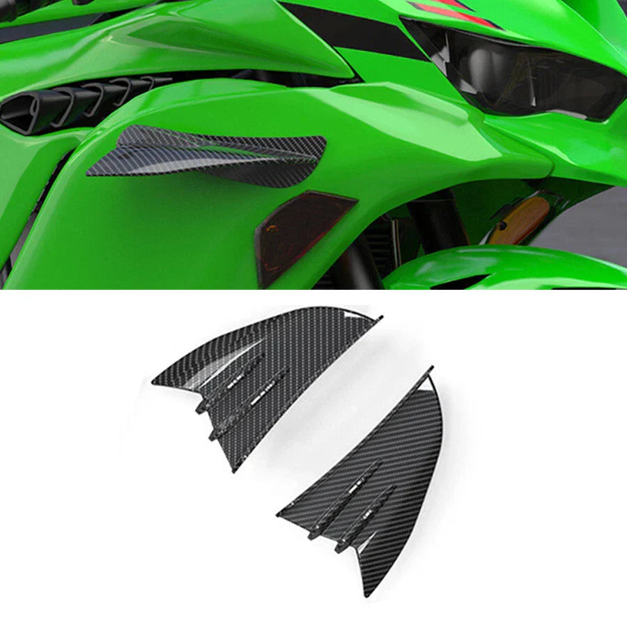 Racing Motorcycle Side Wing Spoiler Winglet Air Deflector Carbon Fiber