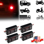 4X LED Rear Brake Stop Light Strobe Switch Module for Motorcycle 