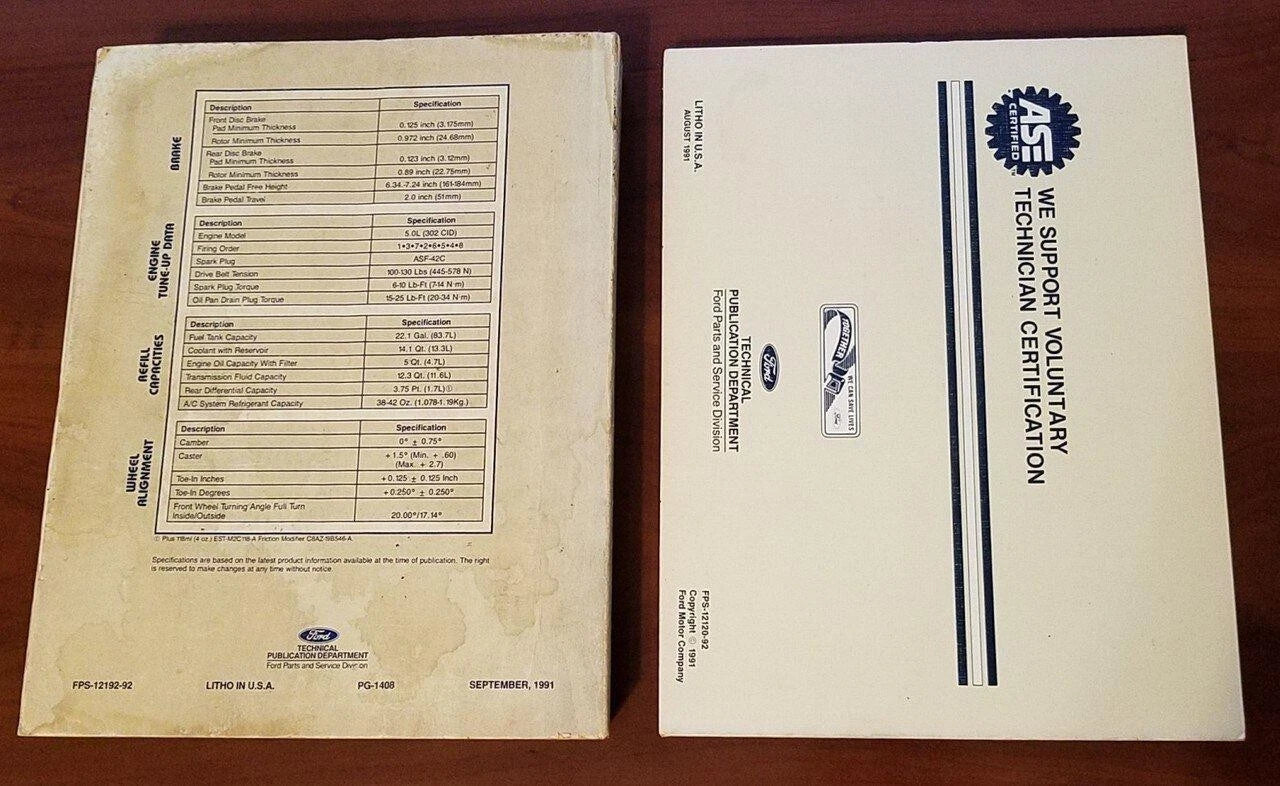 Electrical Vacuum & Service Manual Set for Lincoln Mark VII (1992)
