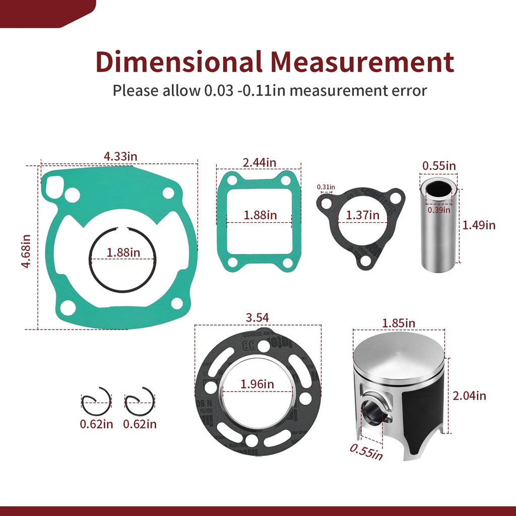 Piston Kit 47mm w/ Gaskets for Honda CR80R (1986–1991)