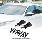 Washer Nozzle Set of 6 w/ Hose Connector for Volkswagen (No. 6E0955985)