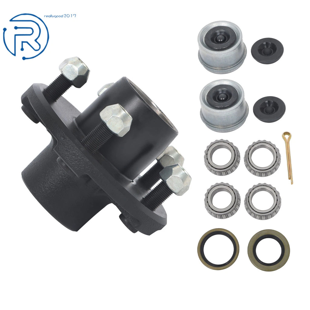 Set of 4 Trailer Hub Bearing Kit for 2000 lbs Spindle (1", 1-1/16") 5 Lug