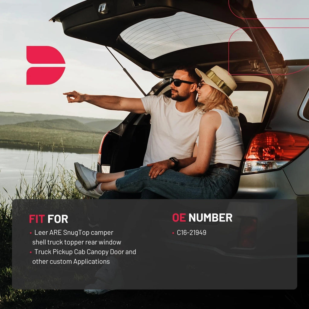 2PC 16 Inch Gas Struts for Leer Camper Shell and Awning (2010-2020)