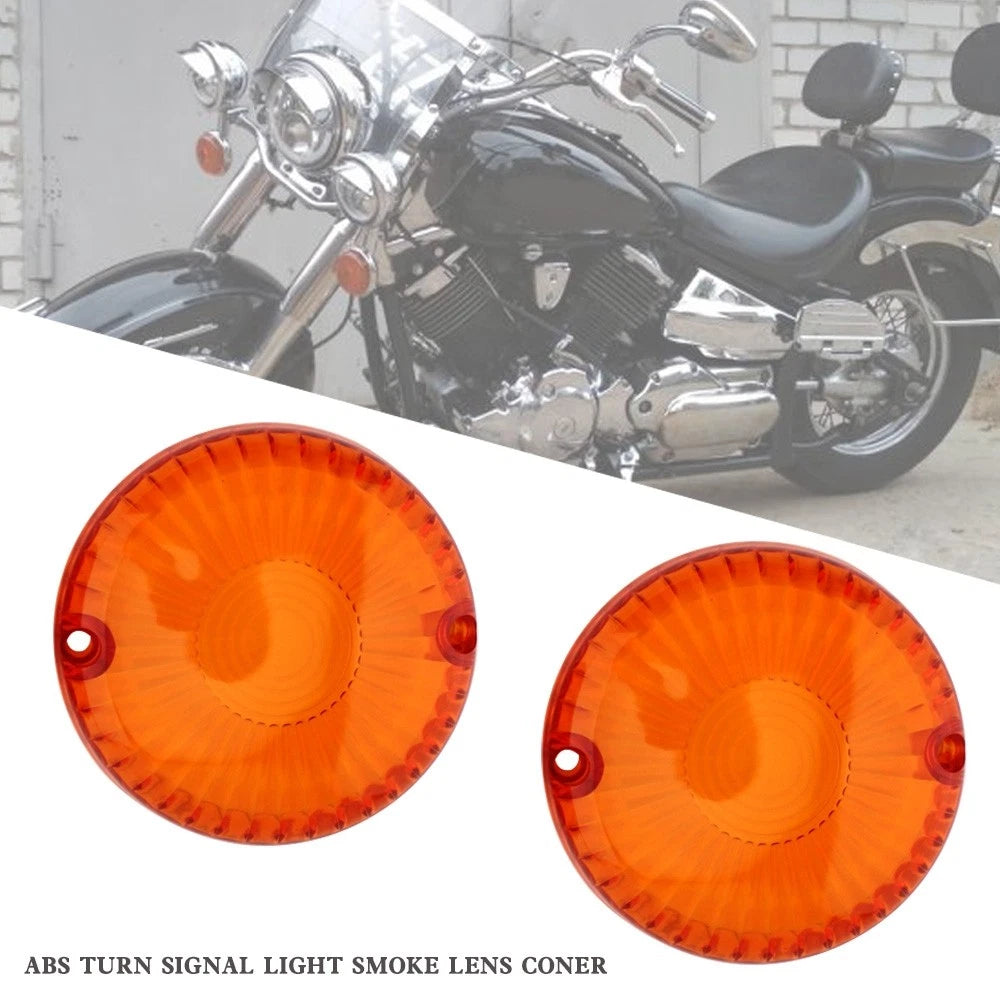 Turn Signal Light Lens Cover for Yamaha V Star 650 1100 Vmax 1200 1700 Amber