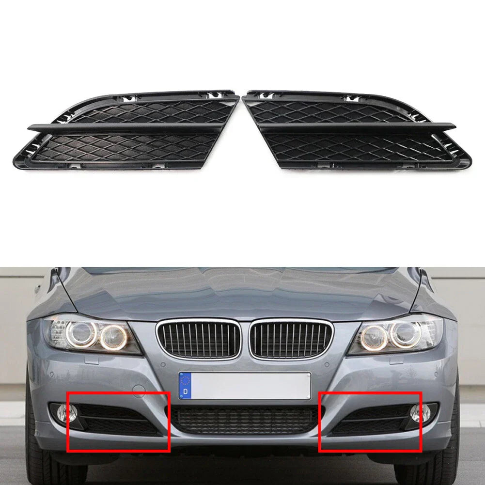Front Bumper Lower Grille Trim Inserts for BMW 3 Series E90 E91 (2009-2012)
