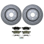 Front Brake Kit with Drilled 350mm Rotors & Bosch Ceramic Pads for Dodge Jeep