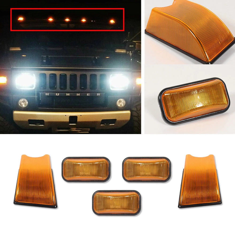 Amber Parking Lamp Lens with Anti-Leak Seal for Hummer H2 SUT
