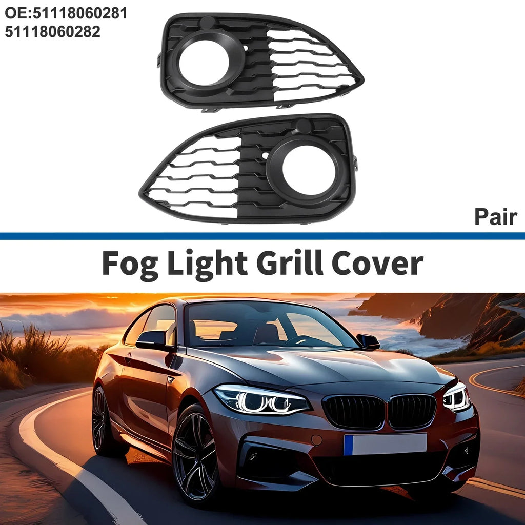 Front Left & Right Fog Light Grill for BMW 1 Series F20