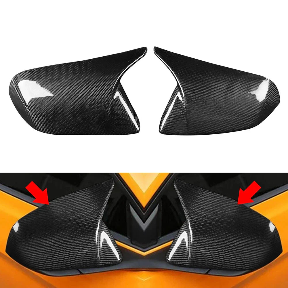 Carbon Fiber Side Mirror Cover Caps for Ford Mustang (2015-2024)