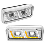 LED DRL + Signal Projector Headlights for Western Star 4800, Kenworth W900 (1981–2019)