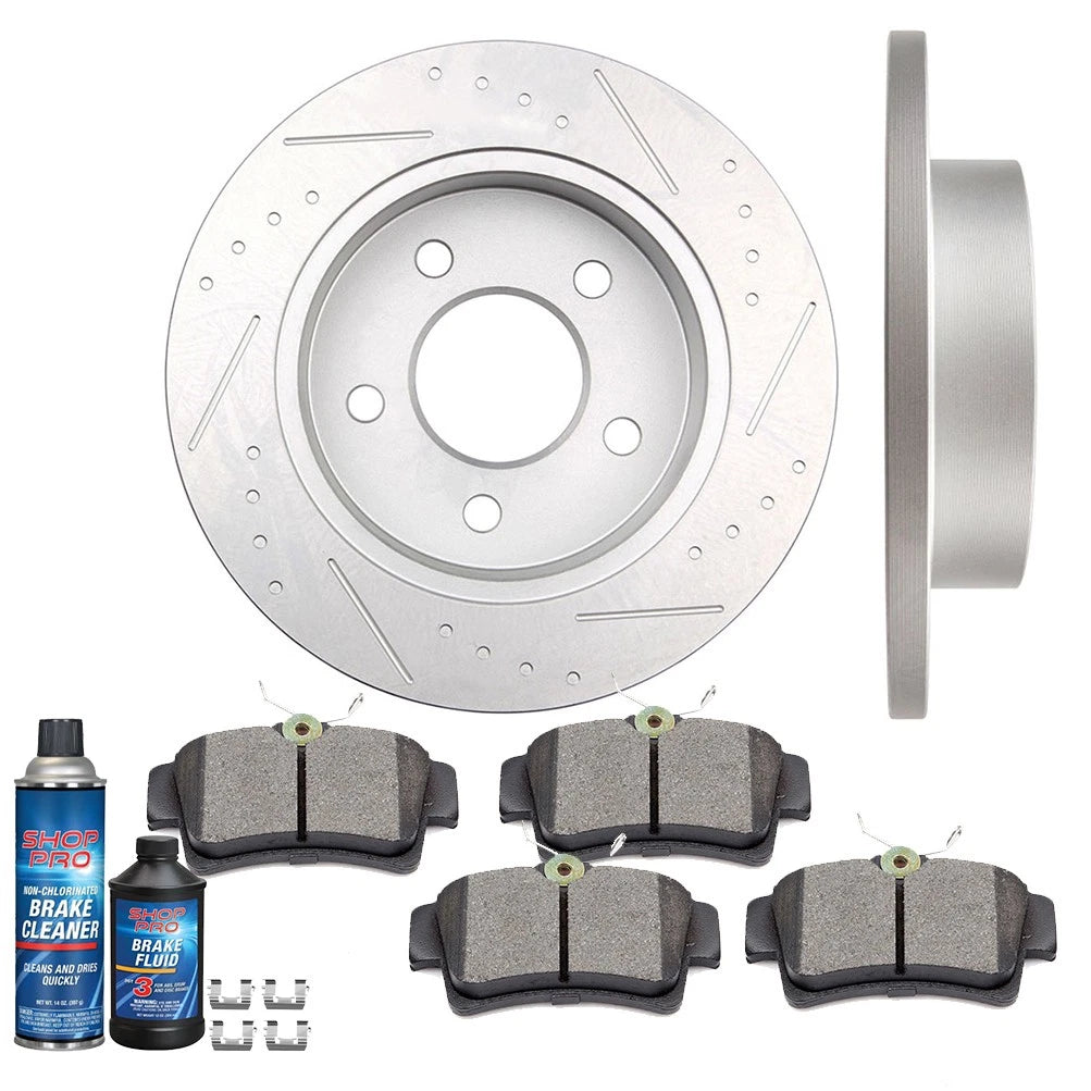 Slotted Rear Brake Pads & Rotors for Ford Mustang (1994–2004)